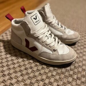 Veja Roraima Rubber-Trimmed Mesh and Suede High-Top Sneakers